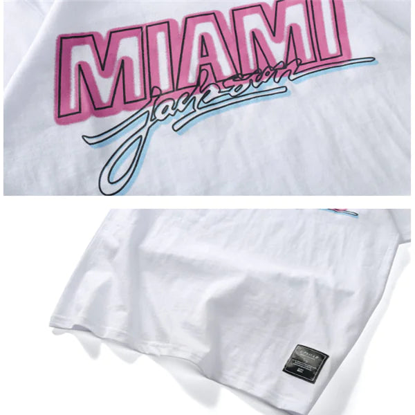 Men's Loose Fit Cotton T-Shirt with Letter Design