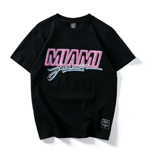 Men's Loose Fit Cotton T-Shirt with Letter Design