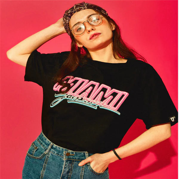 Men's Loose Fit Cotton T-Shirt with Letter Design